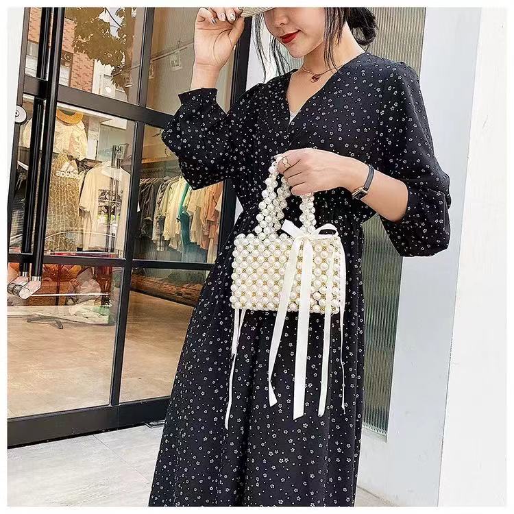 Túi Xách Đính Hạt Phong Cách vintage Thời Trang Cho Nữ