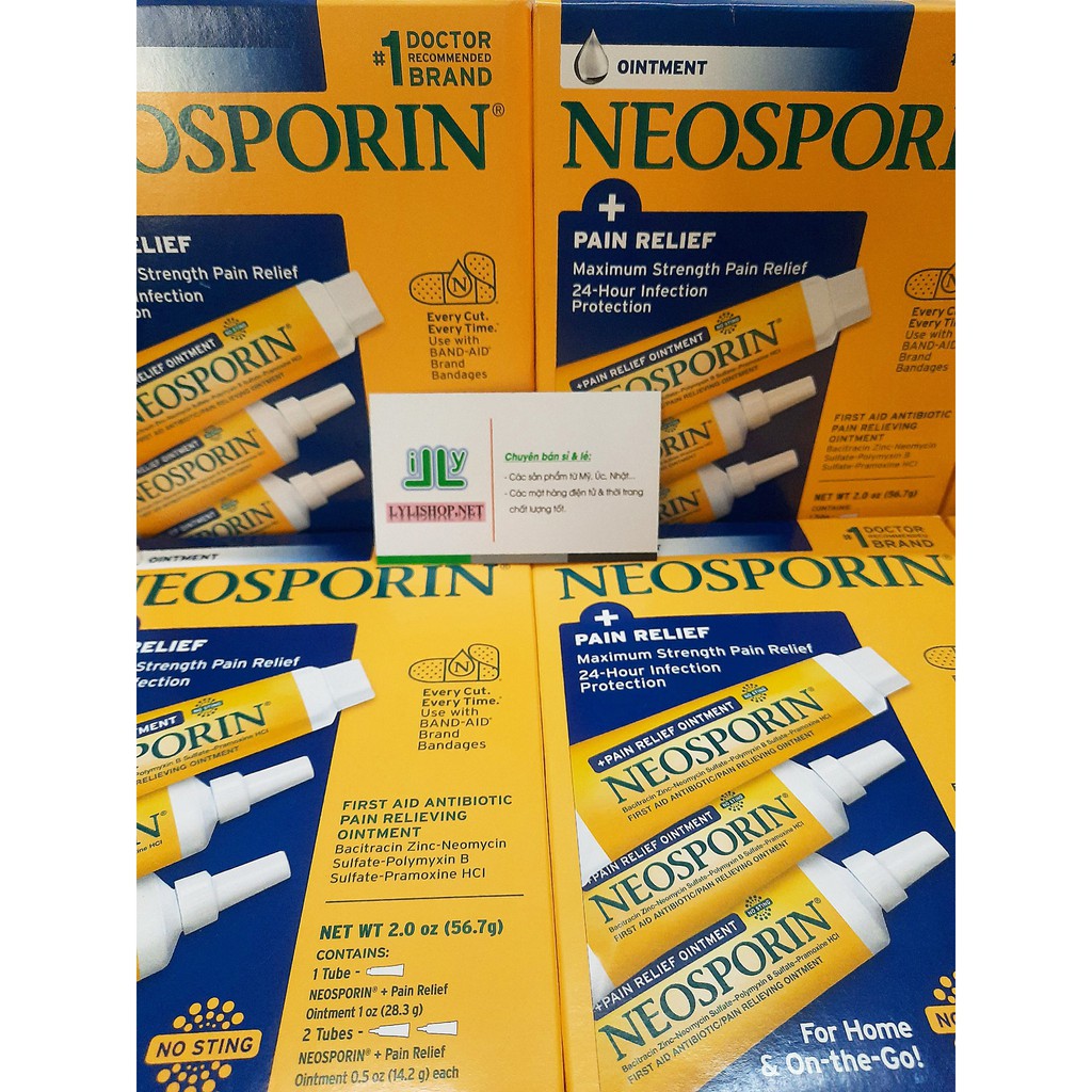 Kem mỡ Neosporin Giúp Nhanh Lành Vết Thương, Sẹo Bỏng Hộp 3 Tuýp 56.7g từ Mỹ