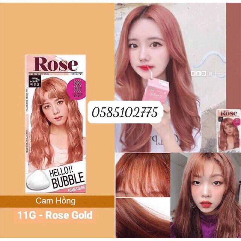 [SẴN_MÀU HỒNG KHÓI 11RG] Thuốc Nhuộm Tóc Blackpink Hello Bubble màu Rose Gold 11RG  Hàn Quốc Chính Hãng