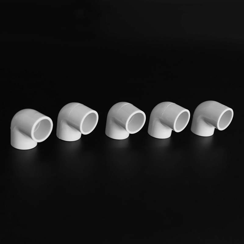 5 miếng 20mm Dia 90 Góc độ khuỷu tay Phụ kiện ống PVC Đầu nối Bộ chuyển đổi Màu trắng