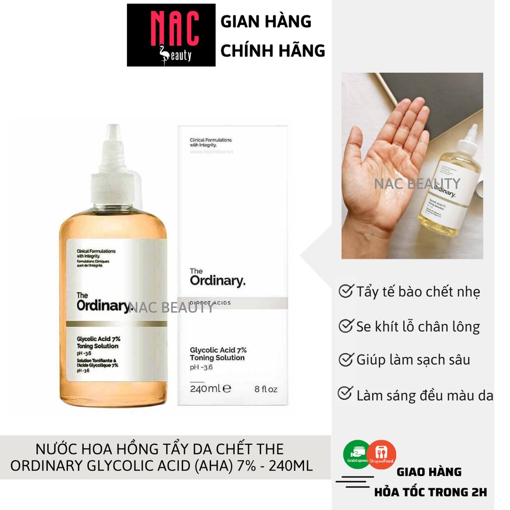 Toner tẩy tế bào da chết The Ordinary Glycolic Acid  7% Toning Solution - NAC BEAUTY
