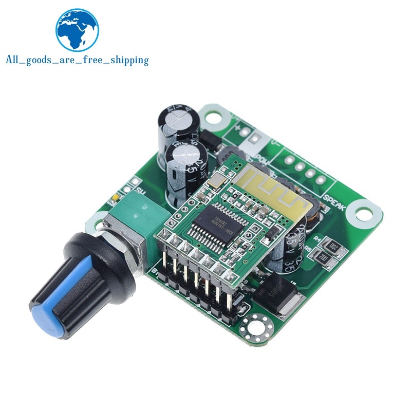 Bảng Mạch Khuếch Đại Âm Thanh Bluetooth 4.2 Tpa3110 15w + 15w 12v-24v Cho Loa Xe Hơi