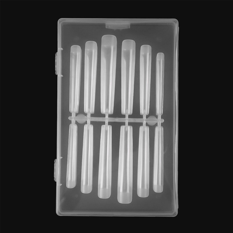 Set 120 Đầu Móng Tay Giả Thẳng Dài Hình Vuông Che Phủ Toàn Diện Cho Salon DIY