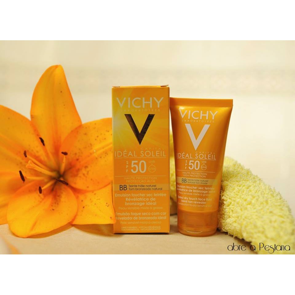 Kem Chống Nắng Vichy Ideal Soleil Bảo Vệ Da Mặt, Không Gây Nhờn Rít SPF50, PA+++ 50ml