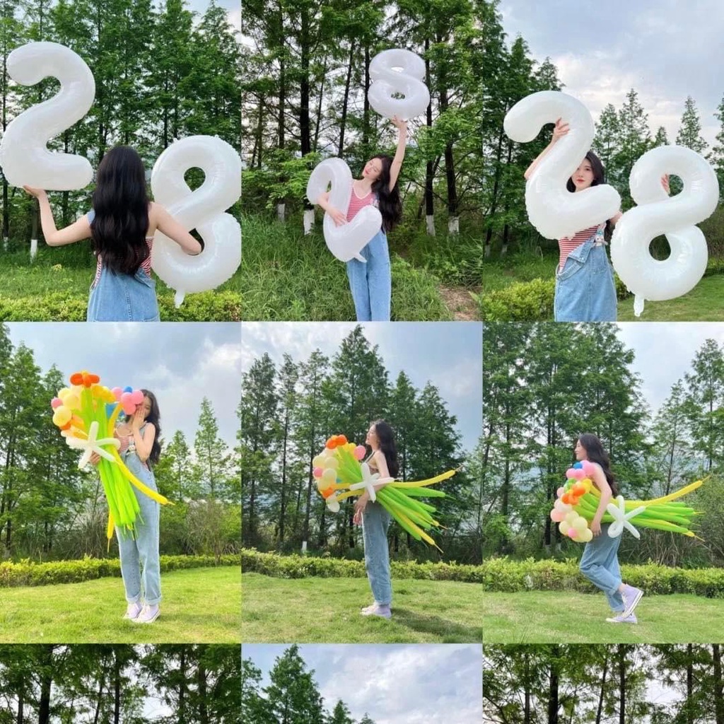 [CỠ ĐẠI] Bóng số sinh nhật size 80cm để trang trí sinh nhật, tiệc tùng, sự kiện