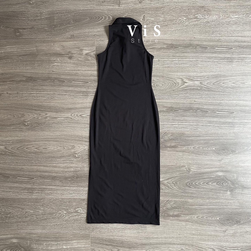 Đầm polo nữ dáng dài ôm body