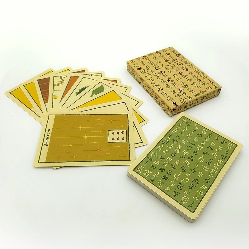 Green Glyphs Lenormand Tarot Bộ Thẻ Bài Tarot Màu Xanh Lá Độc Đáo