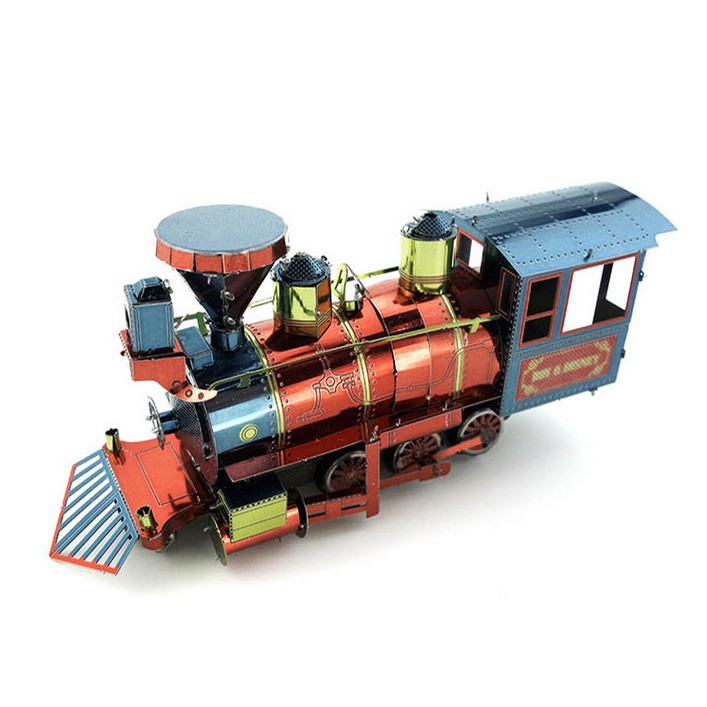 Mô hình lắp ghép kim loại 3d đầu tầu hỏa có màu