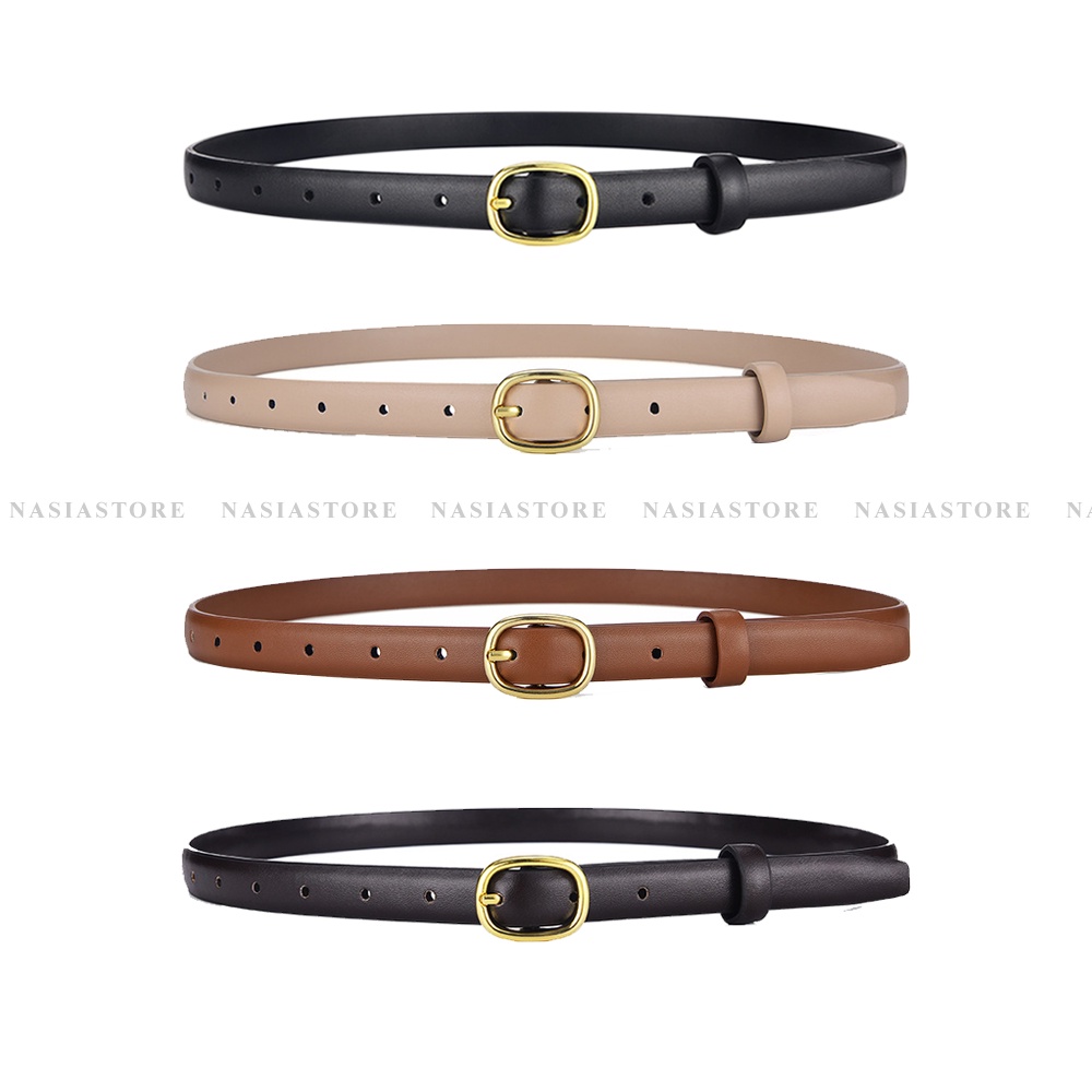 Thắt lưng nữ Nasiastore dây nịt nữ khóa kim loại thời trang cao cấp da thật hàng cao cấp TLNA11