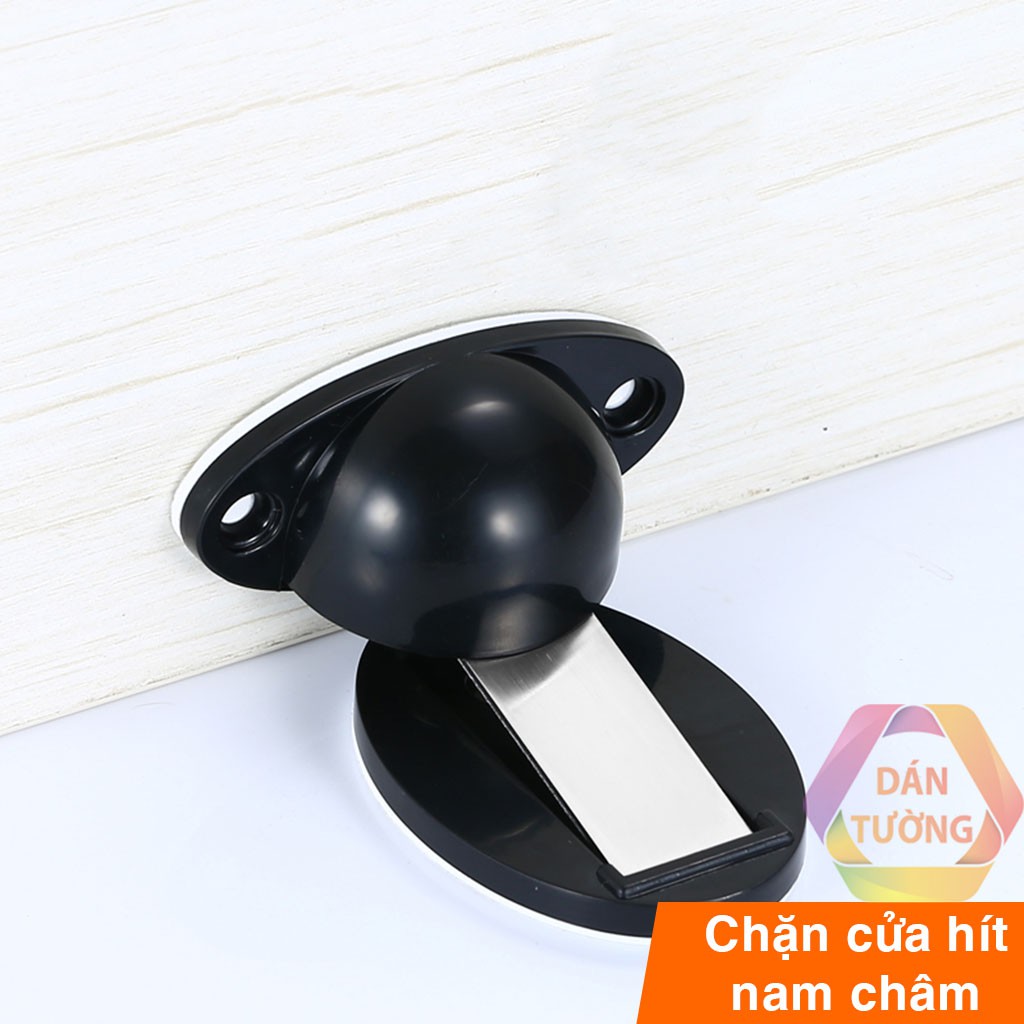 Chặn cửa nam châm MDT, chốt chặn cửa nam châm hít tự động vỏ NHỰA ABS chống va đập có sẵn miếng keo dán và ốc vít _CCN