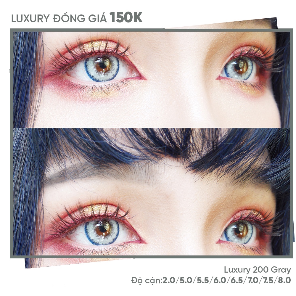 Lens Cosplay Giãn Tròng LUXURY Các Màu Tông Xám Sáng SALE Xả Kho Clearstock