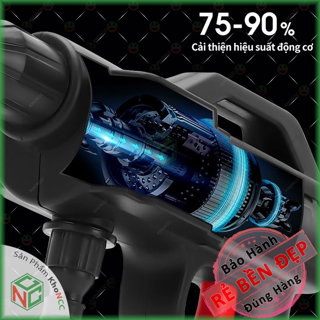 Súng Máy Rửa Xe Cao Áp Dùng Pin Lithium Tia Mạnh Rửa Sạch Mọi Thứ - An Toàn Không Dùng Dây Điện - NLVQ-SXRXBP