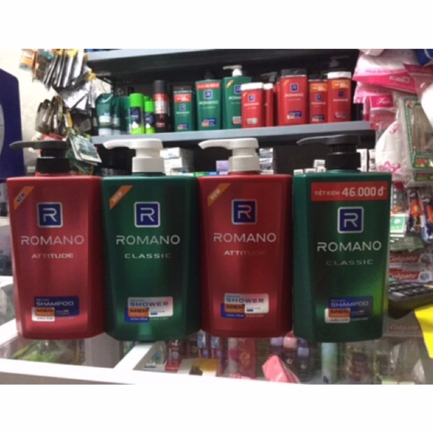 Sữa tắm hoặc dầu gội Romano 650g