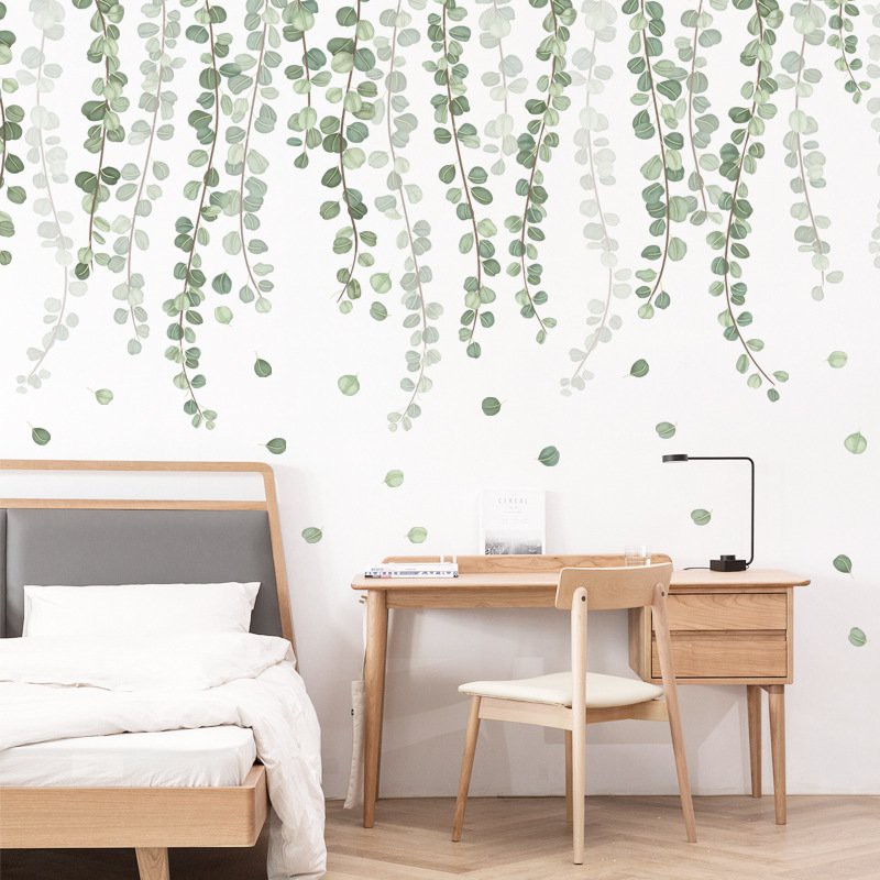 Decal dán tường tán lá rủ nhỏ xinh hàn quốc trang trí phòng khách phòng ngủ