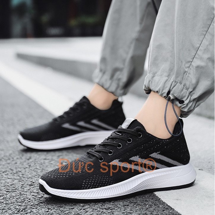 Giày Thể Thao Nam Tập Gym Chạy Bộ Thể Dục Đức Sport giày sneaker nam hàn quốc cổ thấp 2 màu đen trắng G685