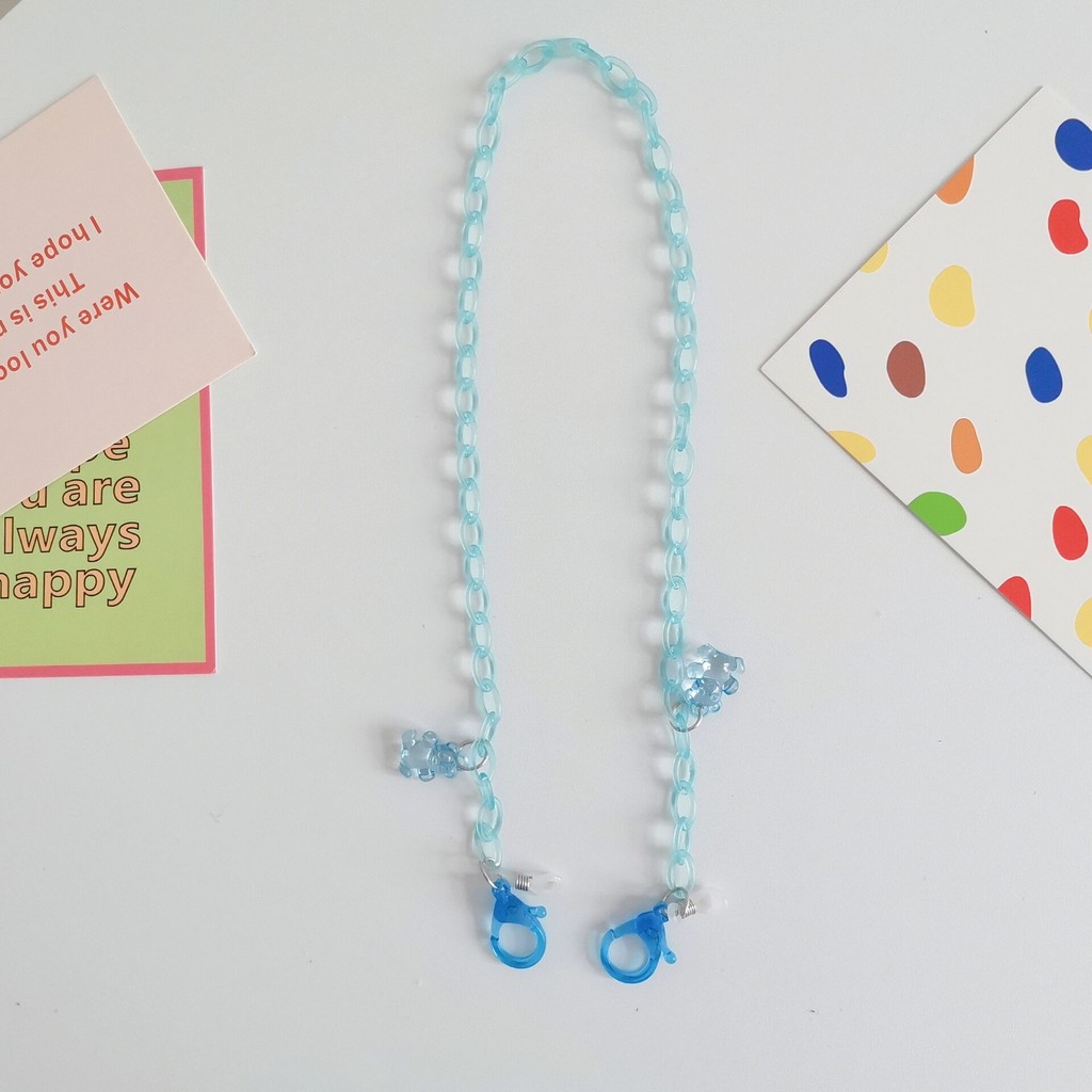 Dây Đeo Mặt Nạ Hình Gấu Hoạt Hình Màu Sắc Ngọt Ngào