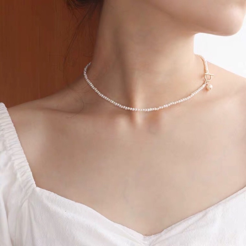 dây chuyền choker 3 ly khóa OT