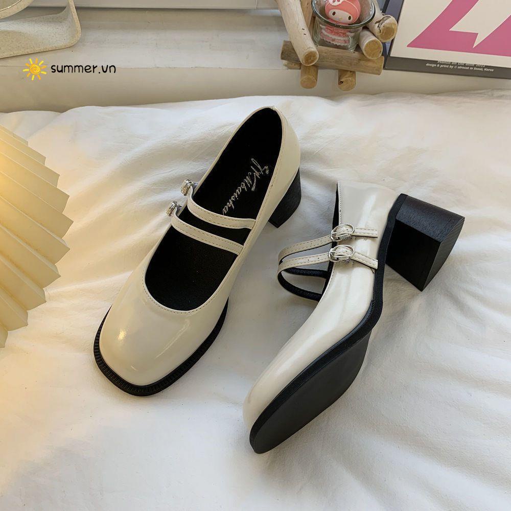 Giày Cao Gót Da Đế Dày Tăng Chiều Cao Thời Trang Mùa Hè 2022