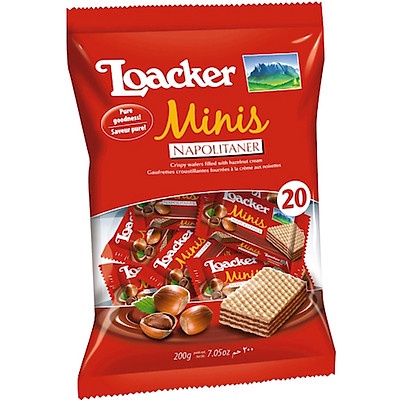 Bánh xốp Loacker Minis Napolitaner gói 200g