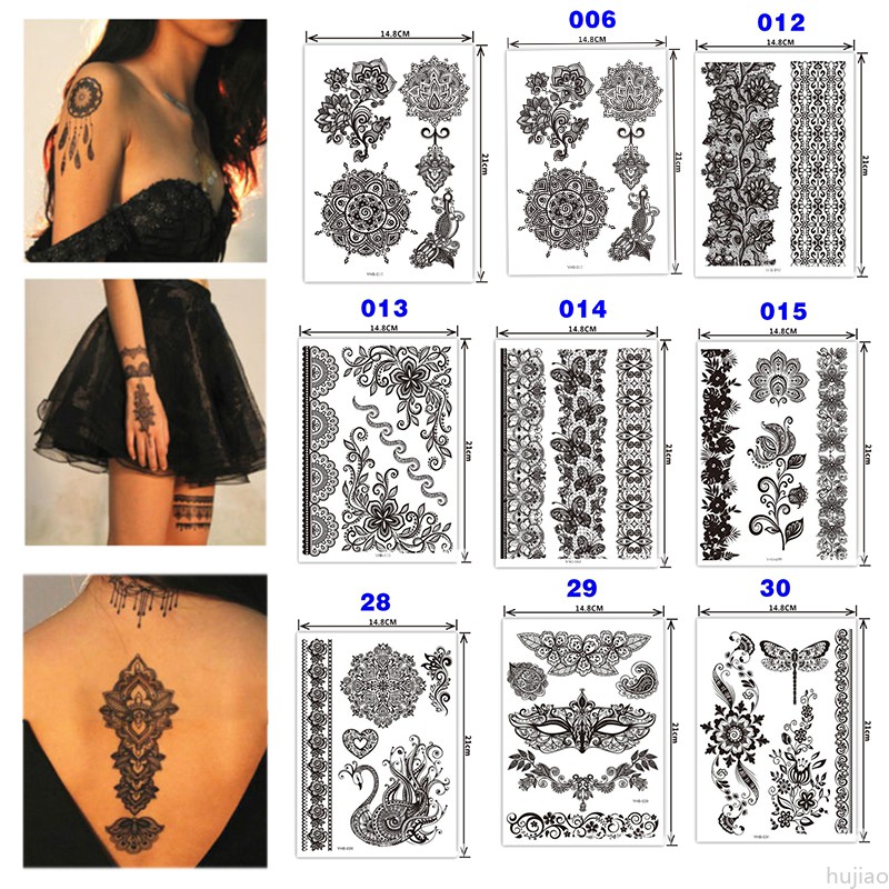 Hình Xăm Dán Henna Nghệ Thuật