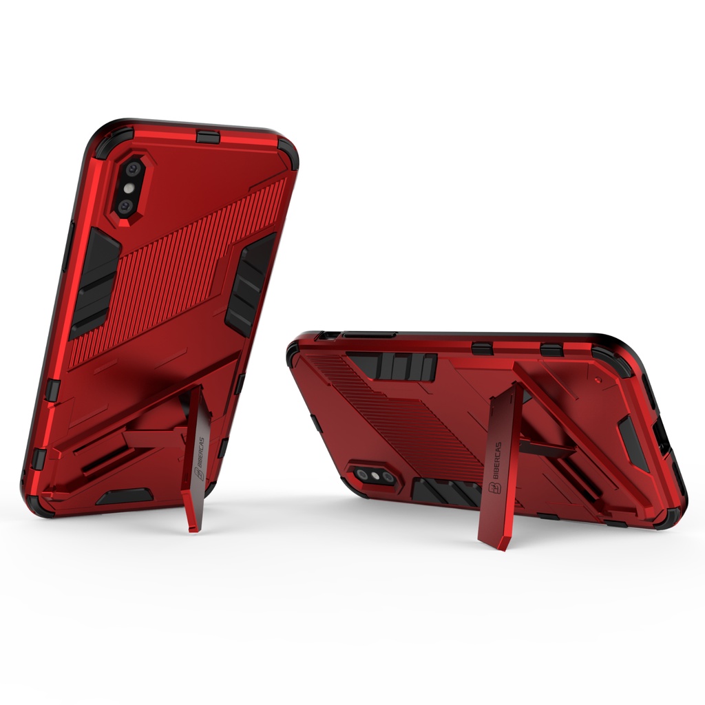 Ốp lưng Iphone X / Xs / Xs Max / 13 Pro Max / 14 Pro Max Iron Man Ver 2 chống sốc giá đỡ mặt lưng xem phim