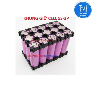 khung cố định 5s-3p-15 cell pin 18650(2 cặp).