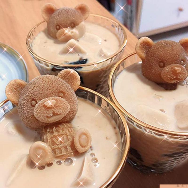 Khuôn silicone làm đá viên hình gấu Teddy sáng tạo