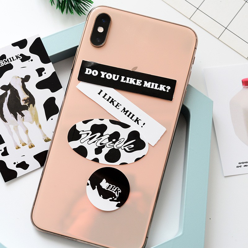 Sticker Dán Trang Trí Bò Sữa Moo Cow Milk Vui Nhộn