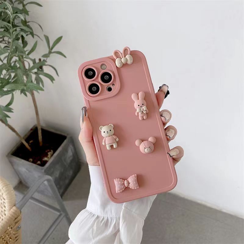 Ốp Điện Thoại Chống Sốc In Hình Gấu Thỏ Ngọt Ngào Thời Trang Cho Samsung A11 M11 Note 10 20 S20 S21 S22 S30 Plus Ultra Lite