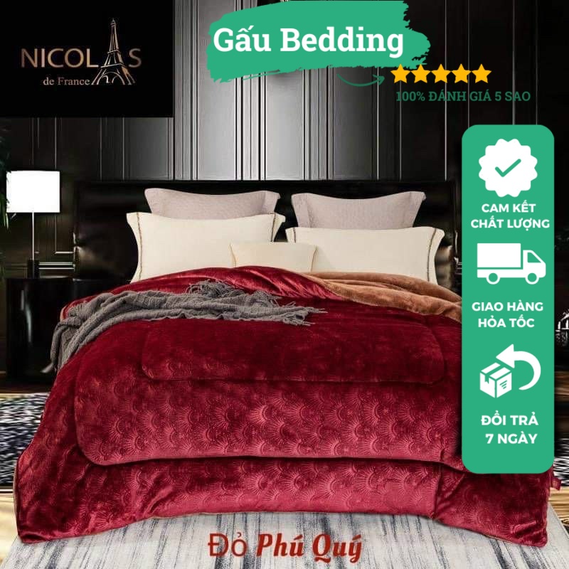 Chăn lông cừu hãng nicolas nhập  khẩu