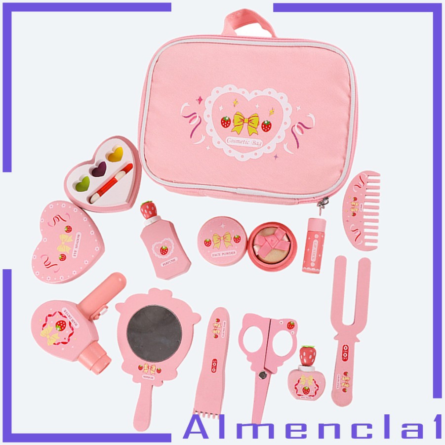 Bộ Đồ Chơi Trang Điểm 12 Món Bằng Gỗ Almencla1 Cho Bé Gái