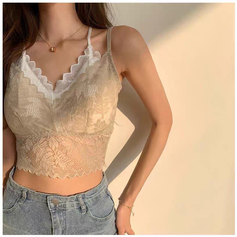 Áo hai dây/Bra phong cách thời trang Hàn Quốc ren gợi cảm sexy