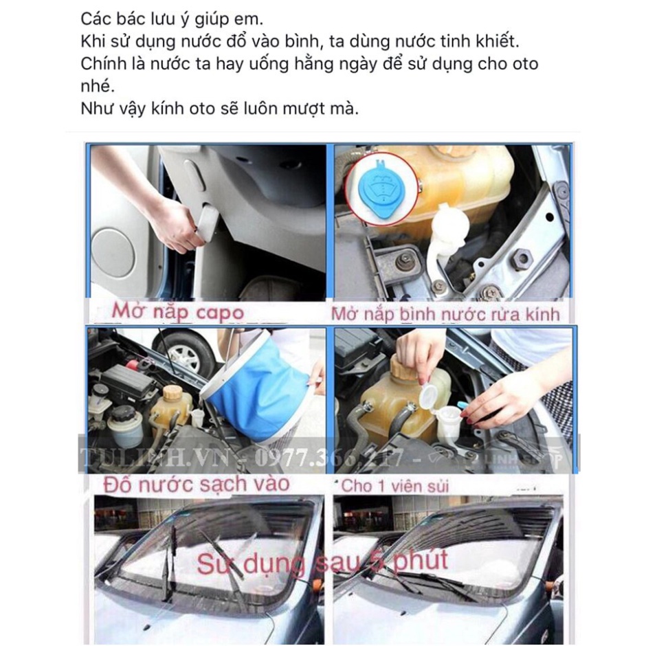 Viên sủi rửa kính ô tô MINH DƯƠNG (YANG), tẩy sạch kính, tạo hiệu ứng lá sen.