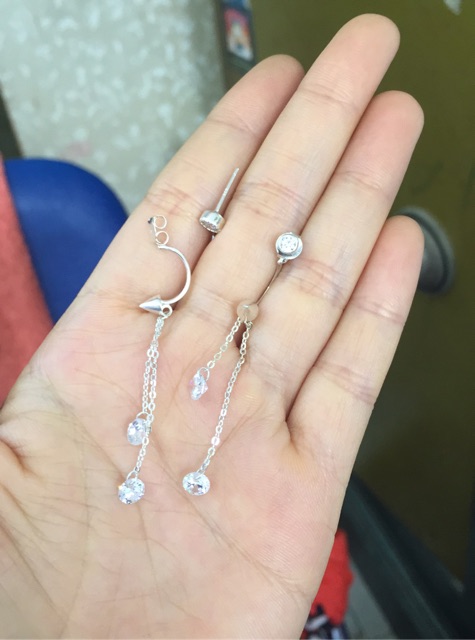 Khuyên tai nhiều mẫu lạ mắt, bạc nmj