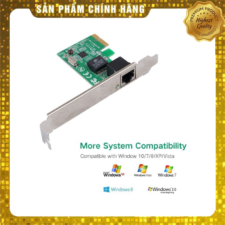 CARD MẠNG LAN CHÍNH HÃNG (XẢ KHO) CARD PCI EXPRESS TO LAN MAIN H61 LIÊN KẾT TỐC ĐỘ MẠNG CỰC NHANH  BẢO HÀNH 12 THÁNG.CPL