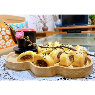 Khay gỗ hình đám mây decor đồ ăn