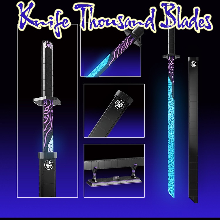 Đồ Chơi Lắp Ráp Mô Hình Thanh Kiếm Ma Thuật Magic Knife Thousand Blades DK720 với 836 PCS Phiên Bản Dạ Quang