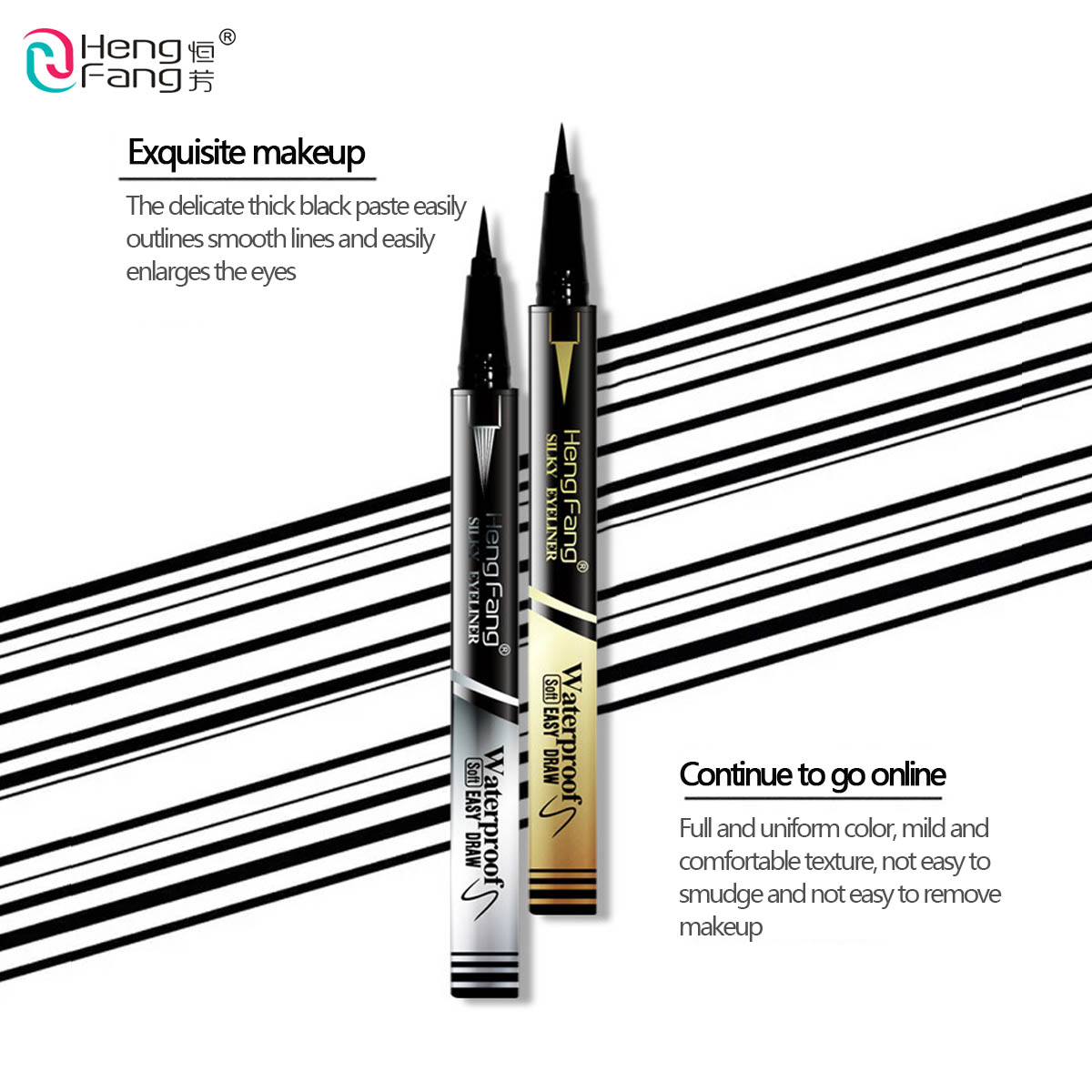 Bút kẻ mắt HengFang 52277 màu đen lâu trôi chống thấm nước 0.8g | BigBuy360 - bigbuy360.vn