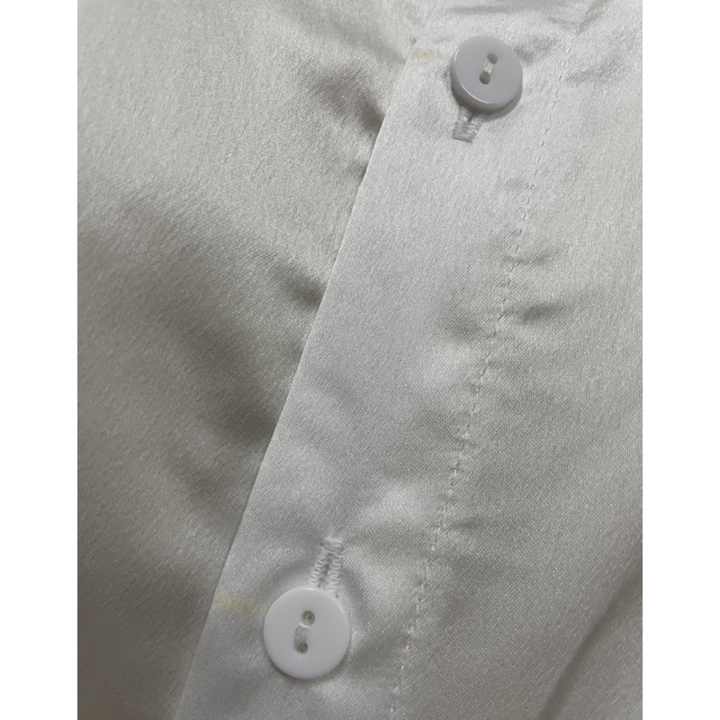 Áo Sơmi Lụa Bóng Sang Chảnh Trắng Size S