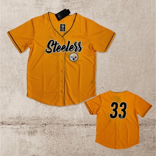Áo Bóng Chày ¦ Steelers ¦ Nam-Nữ-Streetwear-Unisex-Oversize-BigSize-Hiphop-Kpop Jersey Thoáng mát