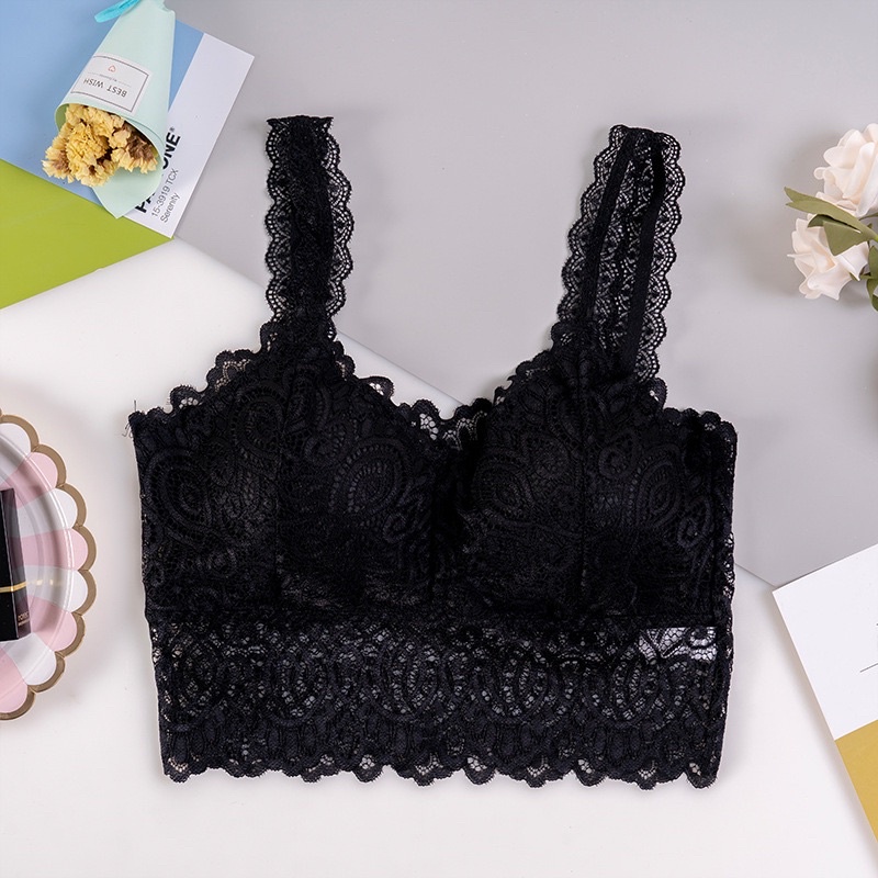 Áo bra ren hai dây có mút mỏng hoạ tiết sexy, áo lá, áo lót form croptop - Mã: 759 TV-FASHION