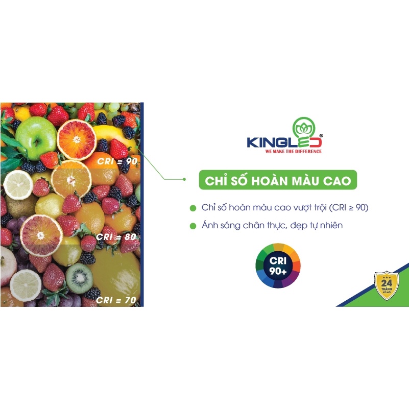 Đèn led âm trần trang trí bóng đèn led  Ruby 6w 8w 12w thiết bị điện Kingled Hàng chính hãng Cao Cấp
