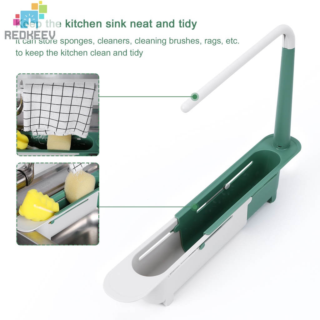 Giá đỡ đựng mút rửa chén bằng nhựa điều chỉnh được