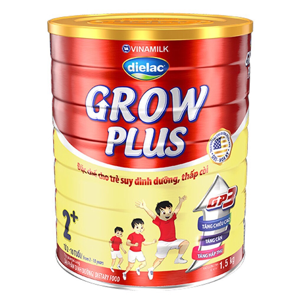 SỮA BỘT VINAMILK DIELAC GROW PLUS ĐỎ 2+ ( Hộp thiếc 1500g)