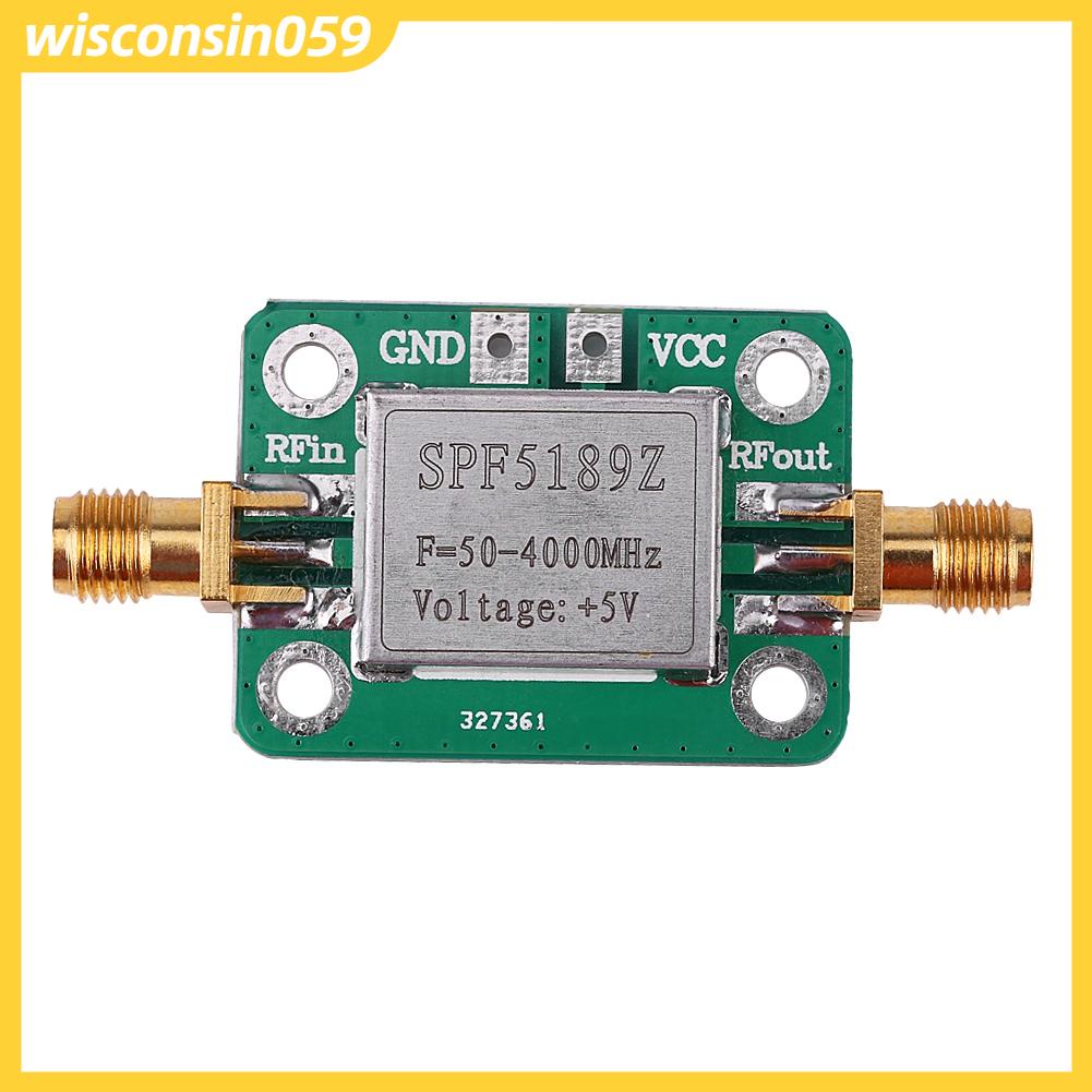 Bộ thu tín hiệu Khuếch đại RF LNA 50-4000MHz SPF5189 cho đài FM HF VHF / UHF Ham Radio【Wisconsin059