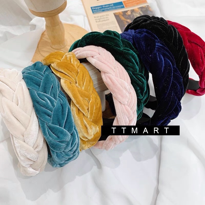 Băng đô áo dài - cài tóc - bờm tóc bằng nhung phối đồ tết