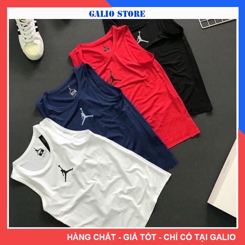 Áo ba lỗ sát nách bóng rổ, tập gym thể thao co giãn 4 chiều - GALIO