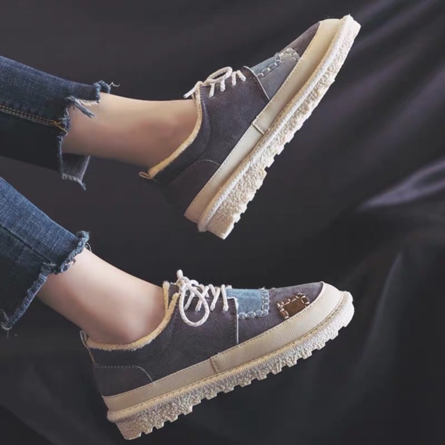 Giày oxfords da lộn vintage | BigBuy360 - bigbuy360.vn