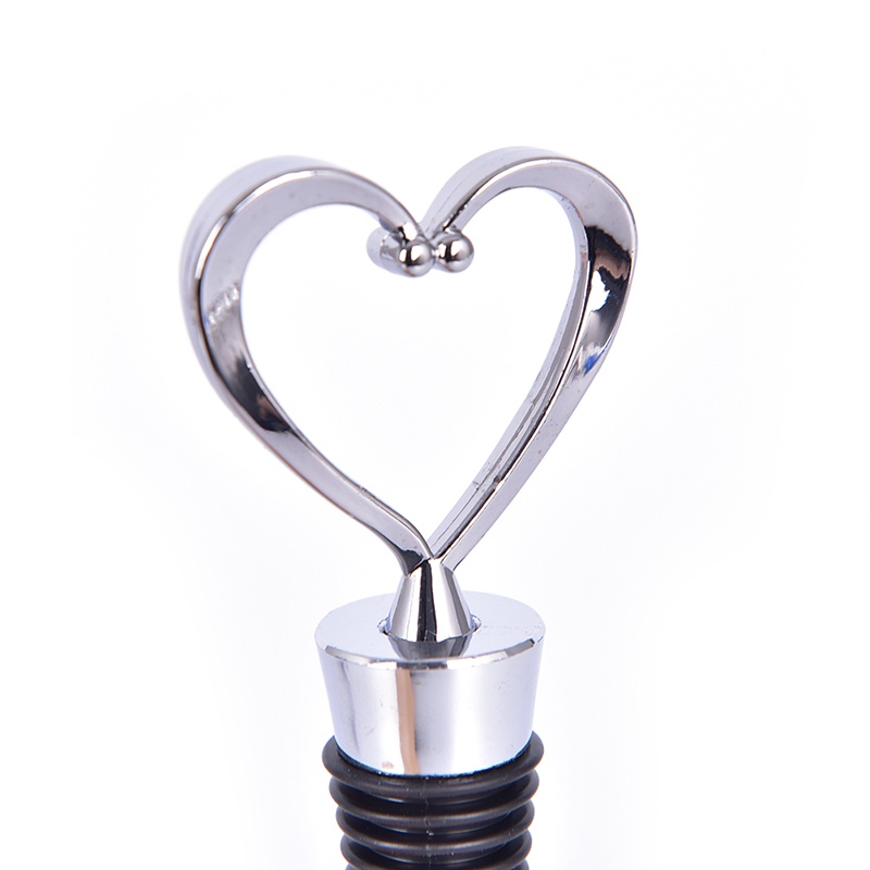 [extremewellgen 0527] 1pcs Heart Shaped Red Wine Champagne Wine Bottle Stopper Valentines Wedding Gift