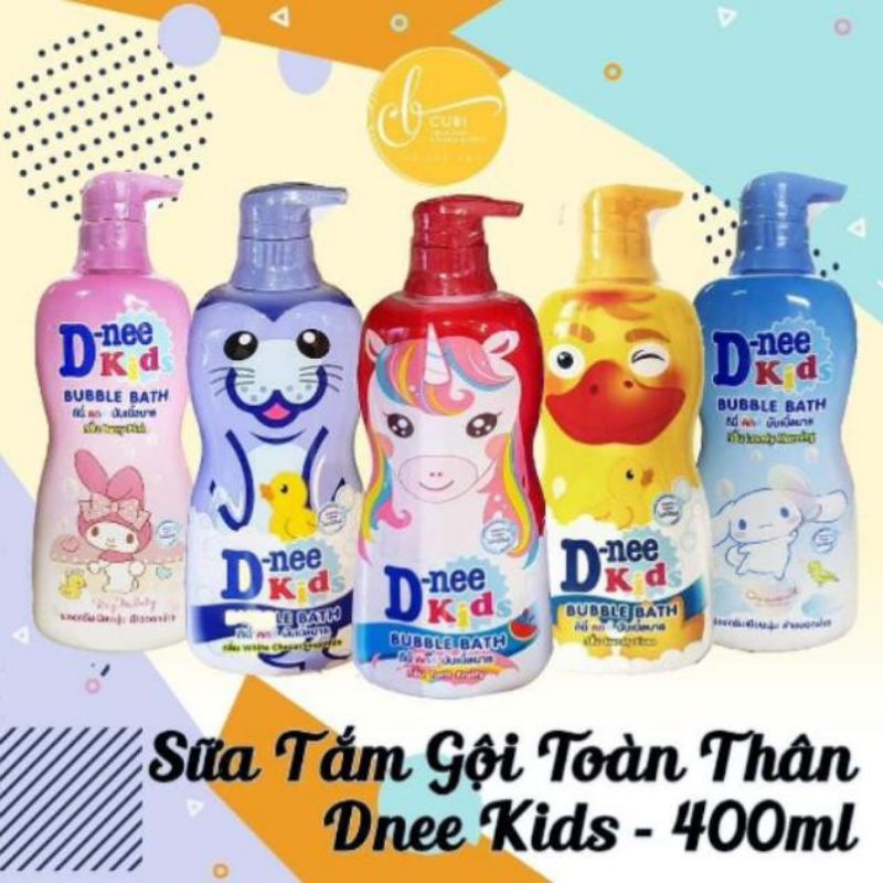 Sữa Tắm Gội Toàn Thân Cho Bé Dnee Kid Hình Thú 400ml
